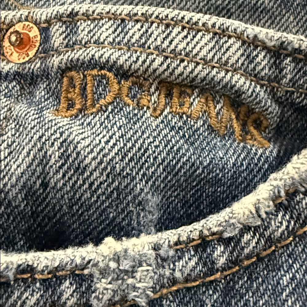 BDG Logan Buckle Baggy Barrel Blue Denim Jeans - Picture 11 of 11